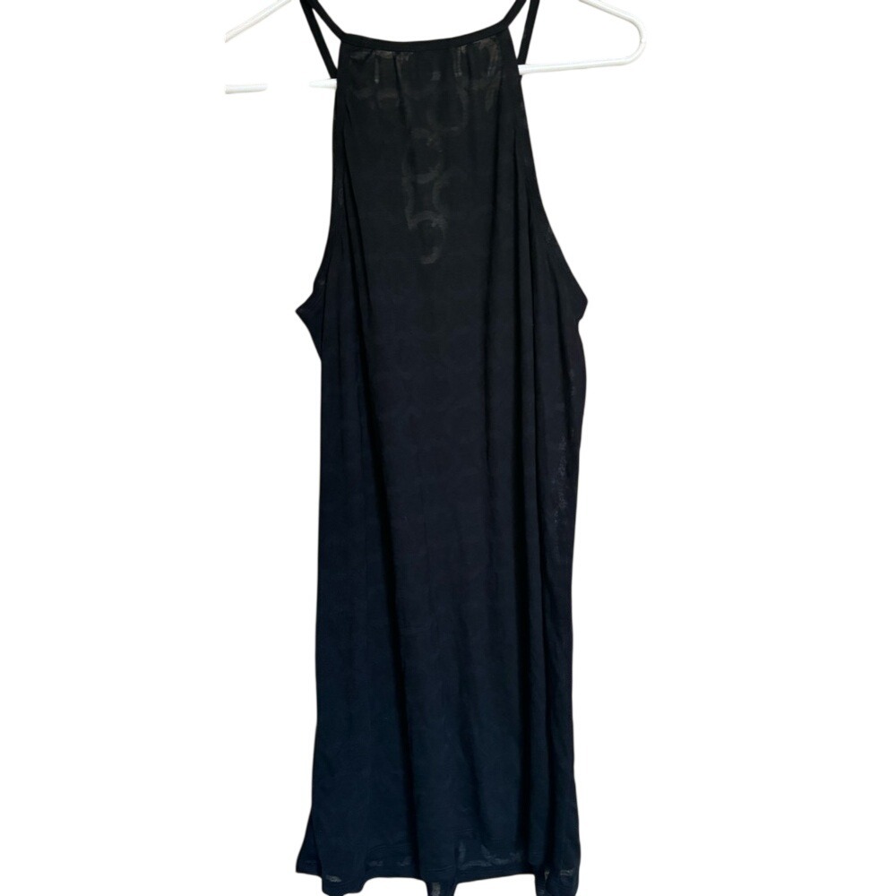 CATALINA Women's Swim-cover, Size M, Black w/sheer design pattern‎ & gold/black